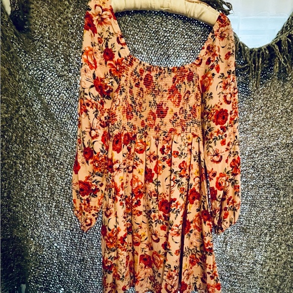 Floral Puffy sleeve babydoll dress - Picture 7 of 8